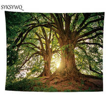 tree tapestry wall rugs for bedroom drap mural drop shipping wall tapestry bohemian polyester fabric wall cloth 2024 - buy cheap