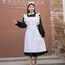 Women Sexy Apron Plain White Cotton Japanese Elegant Ruffled Waitress Cosplay Avental de Cozinha Apron 2024 - buy cheap