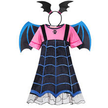 Venda quente vampirina trajes crianças vampiro vestido meninas carnaval festa de halloween cosplay menina vestidos fantasia roupas para crianças 2024 - compre barato
