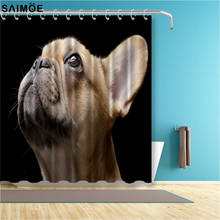 MINI French Bulldog Shower Curtain Cute Pet Waterproof Bathroom Curtain Polyester Fabric For Bath Decor Shower Curtain Sets 2024 - buy cheap