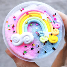 2020 New Rainbow Slime Clay Toy Fluffy Polymer Anti Stress Charms Cotton Mud Plasticine Supplies Cloud Slime Kids Toys Lizun 2024 - buy cheap