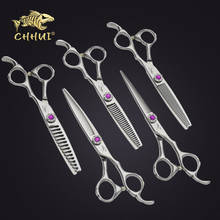 Free Shipping 440c japanese steel 5.5* 6.0 Inch Hairdressing Scissors Professional Cutting Thinning Set Barber Scissors Shears 2024 - buy cheap