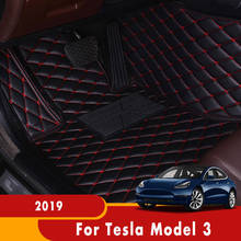 For Tesla Model 3 2019 Custom Covers Car Floor Mats Carpets Auto Accessories Interior Parts Foot Pedals Rugs Protect Automobiles 2024 - buy cheap