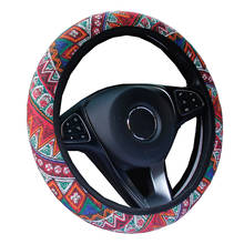 Bohemian Linen Style 10 Styles Car Steering Wheel Cover Wrap For 37-38CM No Inner Ring Braid on the Steering wheel Stuurhoes 2024 - buy cheap