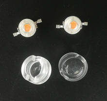 Mini lente led convexa com suporte-refletor, 13mm, 1w, 3w, 15, 30, 45, 60, 90, 100 graus para ir, cftv, led, pcb, lente acrílica com colimador 2024 - compre barato