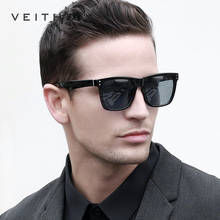 VEITHDIA Sunglasses Fashion Unisex Sun Glasses Photochromic Polarized Sunglasses Men Classic Square Design  Sunglass 7018 2024 - buy cheap