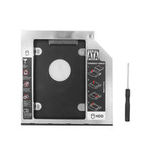 Kebidu-Material de Metal y aluminio para portátil, HDD Universal de 2. ª generación, Caddy SATA a SATA de 12,7 pulgadas, Cubierta para SSD y HDD SATA III, 9,5/2,5mm 2024 - compra barato