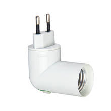 Eua/ue plug pbt pp para e27 base branca led suporte da lâmpada lâmpada adaptador conversor soquete 2024 - compre barato