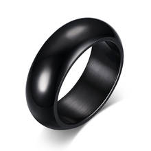 Anillos de acero inoxidable para Mujer y hombre, joyería Simple y redonda de 7mm, regalo para parejas 2024 - compra barato