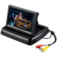 XYCING 4,3 дюймовый TFT жк-монитор для автомобиля со складным дисплеем, монитор для зеркала заднего вида, для камеры заднего вида, DVD 2024 - купить недорого