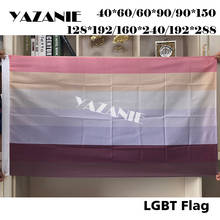 YAZANIE-Bandera de orgullo lésbico LGBT de cualquier tamaño, Bandera de poliéster para interiores y exteriores, arco iris, Homosexual, no binario, banderas individuales o de doble cara 2024 - compra barato