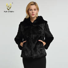 Women's Coats Rabbit Fur Coat Fuzzy Warm Fur Coat Women Jacket Winter Jacket Women Outware with Hood Fur Story FS151249H 2024 - buy cheap