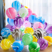 5/10pcs 10/12Inch Colorful Agate Marble Latex Balloons Wedding Birthday Party Baby Shower Decoration Kid Favor Air Helium Globos 2024 - buy cheap