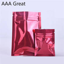 100 Pcs Aluminum Foil Bag Self Seal Zipper Ziplock Packing Food Bags Retail Resealable Baking Packaging Bag Pouch Red Storage 2024 - buy cheap