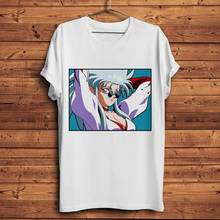 Camiseta divertida de Anime para hombres, camisa informal blanca de Manga corta con cuello redondo, ropa de calle japonesa de Manga, Ryoko Hakubi Tenchi Muyo 2024 - compra barato