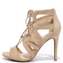 Professional Zapatos De Baile Open Toe Size US4-12 Heel Height 10cm For Women Khaki Nubuck Salsa Latin Dance Shoes 2024 - buy cheap