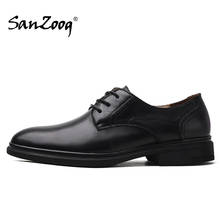 Мужские официальные модельные туфли из натуральной кожи на шнуровке; Цвет Черный; Мужская обувь для офиса и свадьбы; деловая обувь в стиле дерби; Zapatos De Vestir Hombre 2024 - купить недорого
