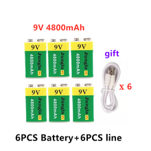 High Capacity USB Battery 9V 4800mAh Li-ion Rechargeable Battery USB Lithium Battery For Toy Remote Control Dropshipping 2024 - buy cheap