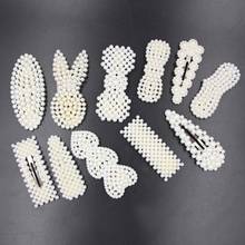 10 pcs Mixed New Pearl Hair Clips Women Hair Barrette Stick Snap Hair clip Wholesale Lots Salon Hairpin hair Styling Accessories 2024 - buy cheap