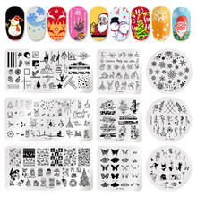 PICT YOU Christmas Pattern Nail Stamping Plates Snowflake Design Stainless Steel Stencil Tools Nail Stamping Template 2024 - buy cheap