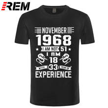 NOVEMBER Рубашка мужская футболка с коротким рукавом Футболка с принтом Повседневная мода 1968 2024 - купить недорого