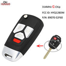 Chave remota atualizada 3 + 1 botão 314mhz com chip g para toyota camry 2012-2014 id fcc: hyq12bdm 2024 - compre barato