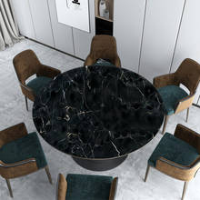 Modern minimalist restaurant round table cloth black marble table cover for dining table 13colors free shipping 2024 - buy cheap