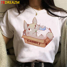 Top de Totoro Studio Ghibli para mujer, camiseta blanca para mujer, ropa de calle de talla grande harajuku, camisetas tumblr, ropa de calle 2024 - compra barato