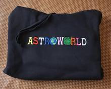 2020 TRAVIS SCOTT Astroworld WISH YOU WERE HERE Embroidered Rainbow Letter Men Women Pullover Hoodies Fashion Hip Hop Sweatshirt 2024 - купить недорого
