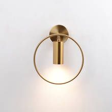 Luminária de parede em ouro e ferro com luz nórdica, decoração de luxo, para sala de estar, corredor, e27 2024 - compre barato