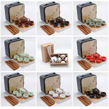 Kungfú-juego de té chino portátil, tetera de cerámica, tetera de Ceremonia de té púrpura, regalos de Gaiwan 2024 - compra barato