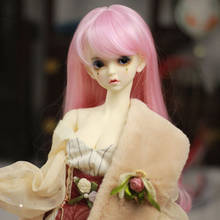 Новый стиль 1/3 высокая температура Bjd SD кукла парик провод длинный розовый волнистый для BJD супер парик волос 2024 - купить недорого