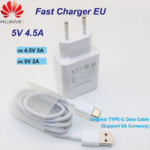 HUAWEI Supercharge EU For Mate9 10Pro P10Plus Fast Charger Quick Travel Wall Adapter 5V/4.5A 4.5V/5A 5V/2A Type-C 3.0 USB Cable 2024 - buy cheap