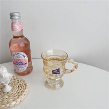 Retro Transparent Glass Coffee Cup Milk Tea Whiskey Beer Creative Cocktail Vodka Wine Mug Drinkware Tumbler Cups Ins 2024 - buy cheap