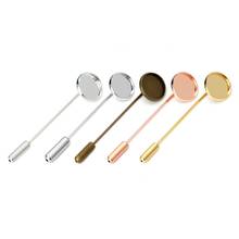 30 Pieces/Lot Metal Copper Round Cabochon Setting Brooch Base DIY Jewelry Making Accessories 2024 - buy cheap