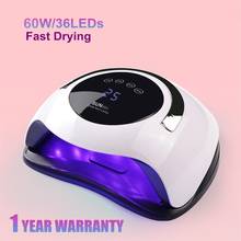 60W Portable UV Lamp LED Nail Lamp Nail Dryer Manicure Machine Curing Nail Gel Polish Auto Sensor Two Hand Lamp Nail Art Tools 2024 - buy cheap