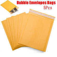 5Pcs Kraft Paper Bubble Bags Padded Envelopes Mailers Shipping Bag Self Adhesive Seal Bag Courier Packaging Storage Bags 2024 - buy cheap