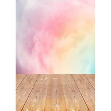 Blush aquarela de piso de madeira para fotos, fundo de estúdio personalizado para crianças, adereços para fotografia de bebês 2024 - compre barato