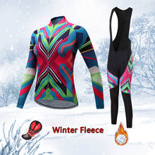 Conjunto de ropa térmica de invierno para mujer, Jersey polar para ciclismo, Mono para bicicleta de montaña, traje de cuerpo, Trisuit, 2021 2024 - compra barato