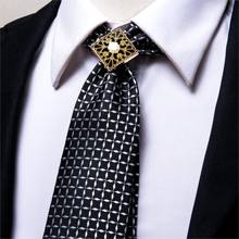 Hi-Tie Black Plaid Bolo Tie Business Men's Tie Gold Ring Hanky Cufflinks Set Silk Ties For Men Wedding High Quality NeckTie 2024 - buy cheap