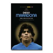 Póster de tela de seda de película de fútbol, decoración artística de pintura interior, regalo, D0202, Diego Maradona, 2019 2024 - compra barato