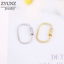 10PCS, Oval screw clasp charm, carabiner clasp charm, fashion necklace/bracelet jewelry component 2024 - buy cheap