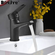 Bathroom Basin Faucet Matte Black Mini Stylish Elegant Single Handle Deck Mounted Brass Vessel Sink Cold And Hot Water Tap Mixer 2024 - buy cheap