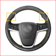 Mewant Black Genuine Leather Car Steering Wheel Cover for Opel Mokka 2013-2016 Opel Insignia 2009-2013 Astra J 2010-2015 Meriva 2024 - buy cheap