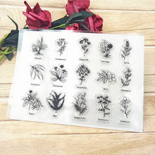 11*16cm Flowers directory Transparent Clear Stamps / Silicone Seals Roller Stamp for DIY scrapbooking photo album/Card Making 2024 - buy cheap