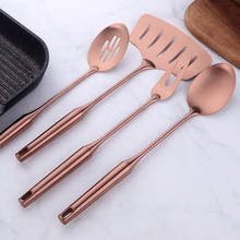 1PC Cookingware Stainless Steel High-grade Kitchen Tool Rose Gold Kitchen Utensils Functional Serving Spoon Soup Ladle Spatula 2024 - buy cheap