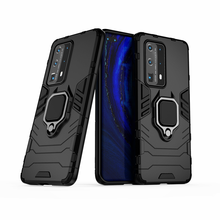 Funda a prueba de golpes para Huawei P40 Pro + Plus P40pro P40pro Plus, carcasa trasera con soporte para teléfono, anillo 2024 - compra barato