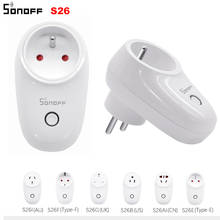 Sonoff S26 US/UK/EU WiFi Smart Socket Wireless Plug Power Sockets Smart Home Switch Work With Alexa Google Assistant IFTTT 2024 - buy cheap