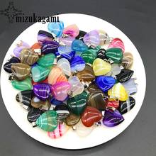 1 pçs 20mm pedra natural em forma de coração encantos pingente para diy jóias fazendo encontrar acessórios 2024 - compre barato
