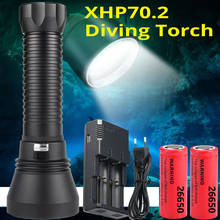 Linterna de submarinismo XHP70.2, LED potente, antorcha subacuática de 200m, resistente al agua, XHP50, IPX8, XHP70, lámpara de buceo 2024 - compra barato